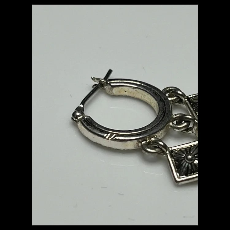 Estate Sterling Silver Chandelier EarringsSterling SilverWeighs 8.7 gramsMeasures .50 x 1.5 inches - 4