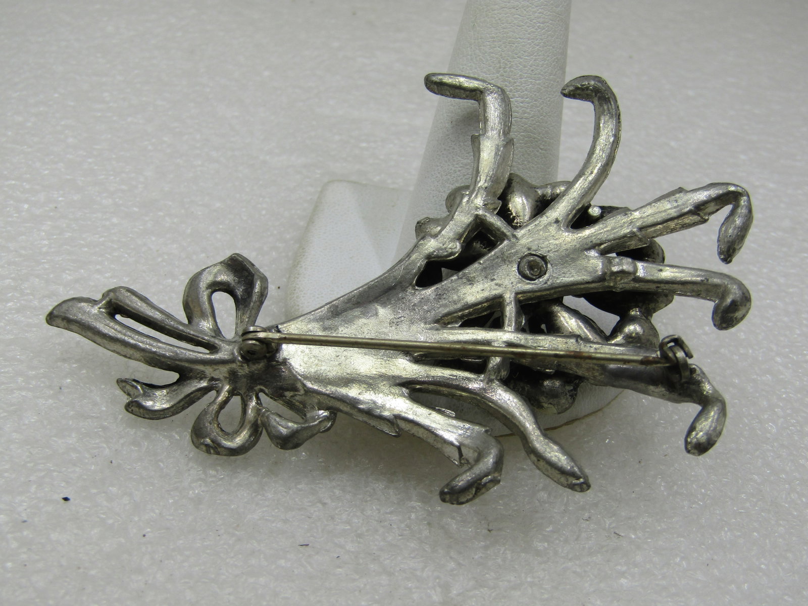 Vintage Rhinestone Bouquet Tall Brooch, 1930's, 3.75" - 5