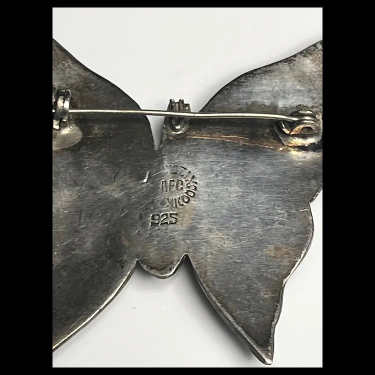 Vintage Sterling Silver Abalone Barrette and BroochesSterling Silver Weighs 33.6 grams - 8