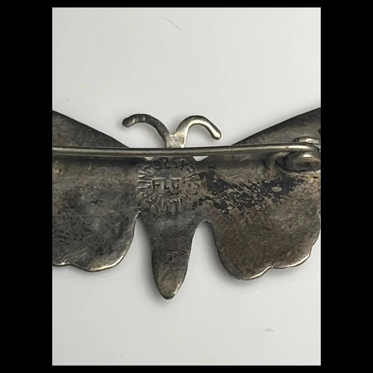 Vintage Sterling Silver Abalone Barrette and BroochesSterling Silver Weighs 33.6 grams - 9