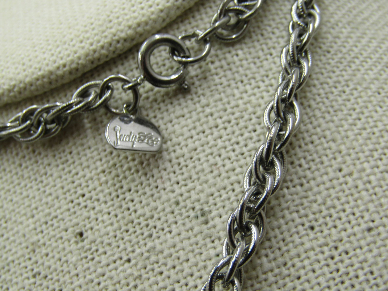 Vintage 24" Judy Lee Rope Chain & Coin Pendant Necklace, 1970's - 3