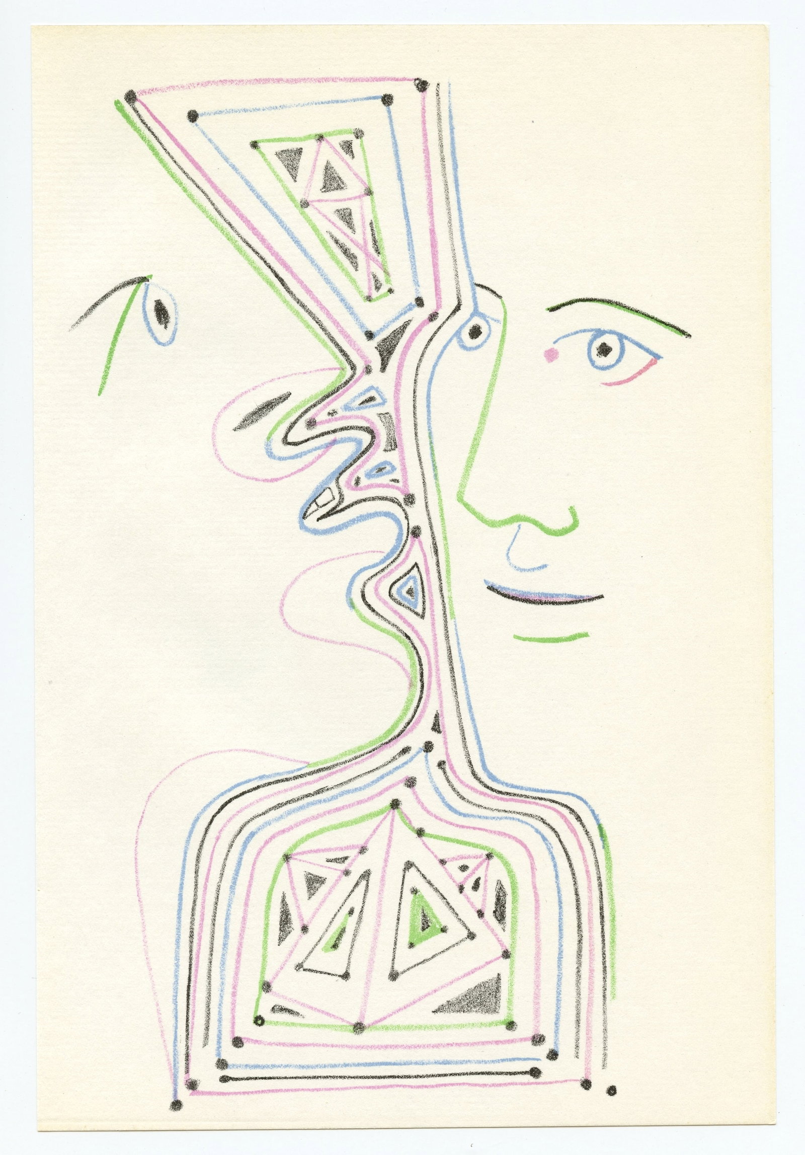 Jean Cocteau original lithograph | Les Parents Terribles: Title: Jean Cocteau original lithograph | Les Parents Terribles Description: Medium: original lithograph. Printed in Paris in 1957 at the Mourlot Freres atelier. Size: 8 3/4 x 6 inches (225 x 150