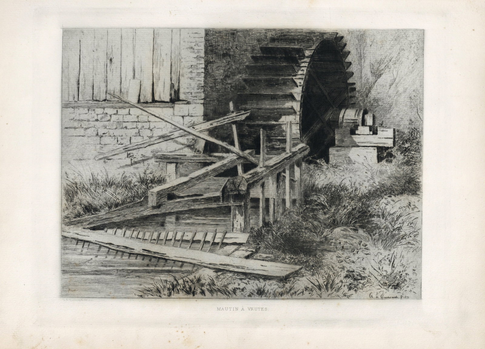 Charles Storm van Gravesande original etching "Moulin a Veules" (1 of 1)