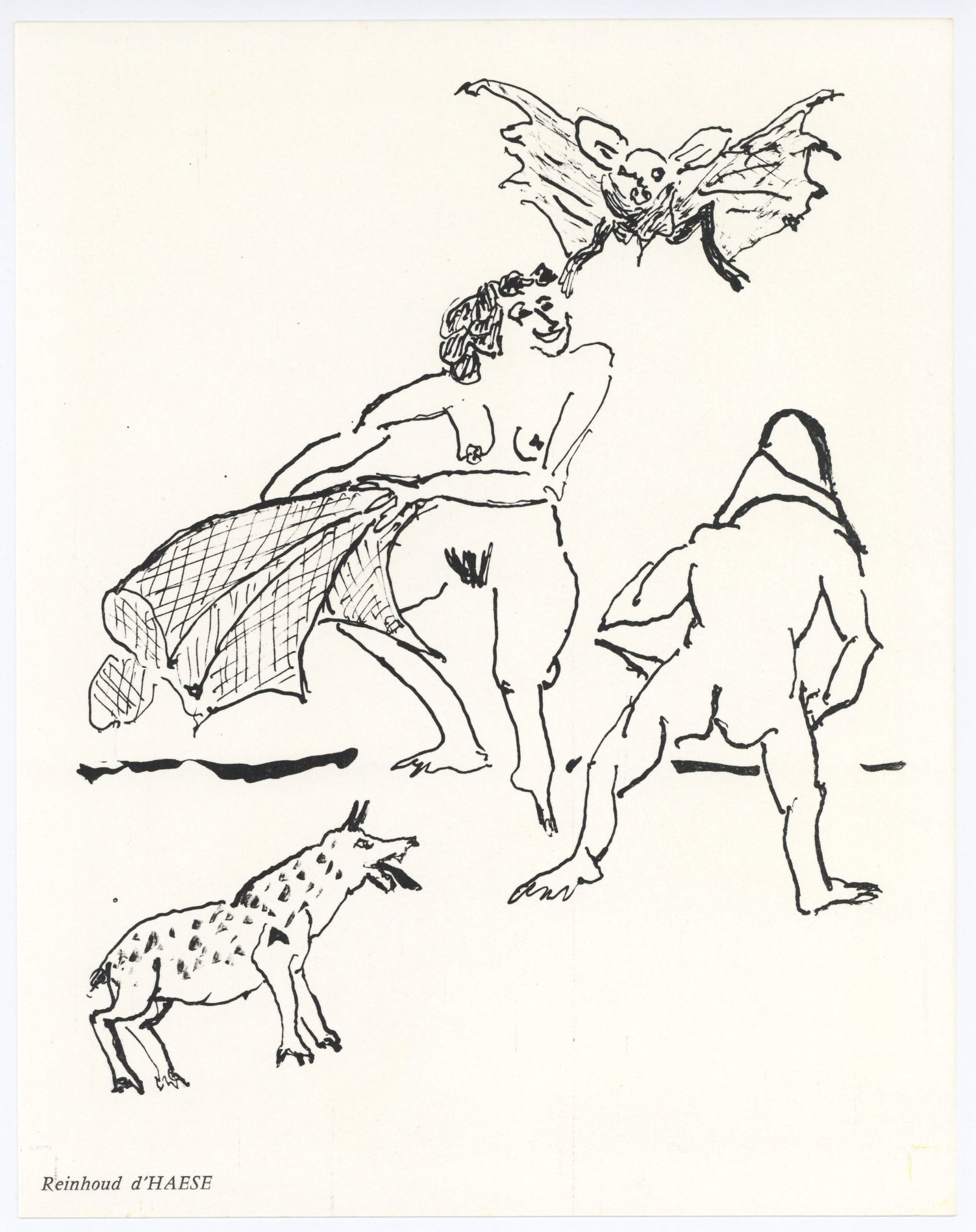Reinhoud d'Haese original lithograph: Title: Reinhoud d'Haese original lithograph Description: Medium: original lithograph. Printed in Paris in 1967 by Clot, Bramsen et Georges and issued in an edition of 2500 for "Les Temps