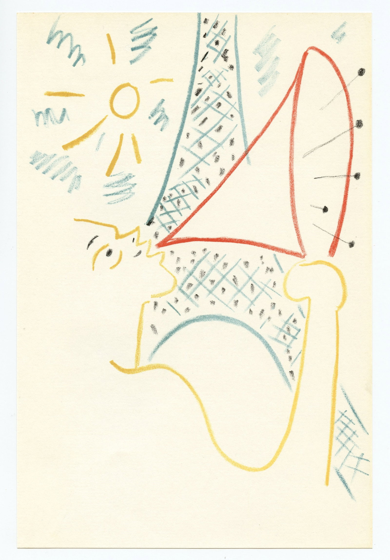 Jean Cocteau original lithograph | Les maries de la tour Eiffel: Title: Jean Cocteau original lithograph | Les maries de la tour Eiffel Description: Medium: original lithograph. Printed in Paris in 1957 at the Mourlot Freres atelier. Size: 8 3/4 x 6 inches (225 x 1