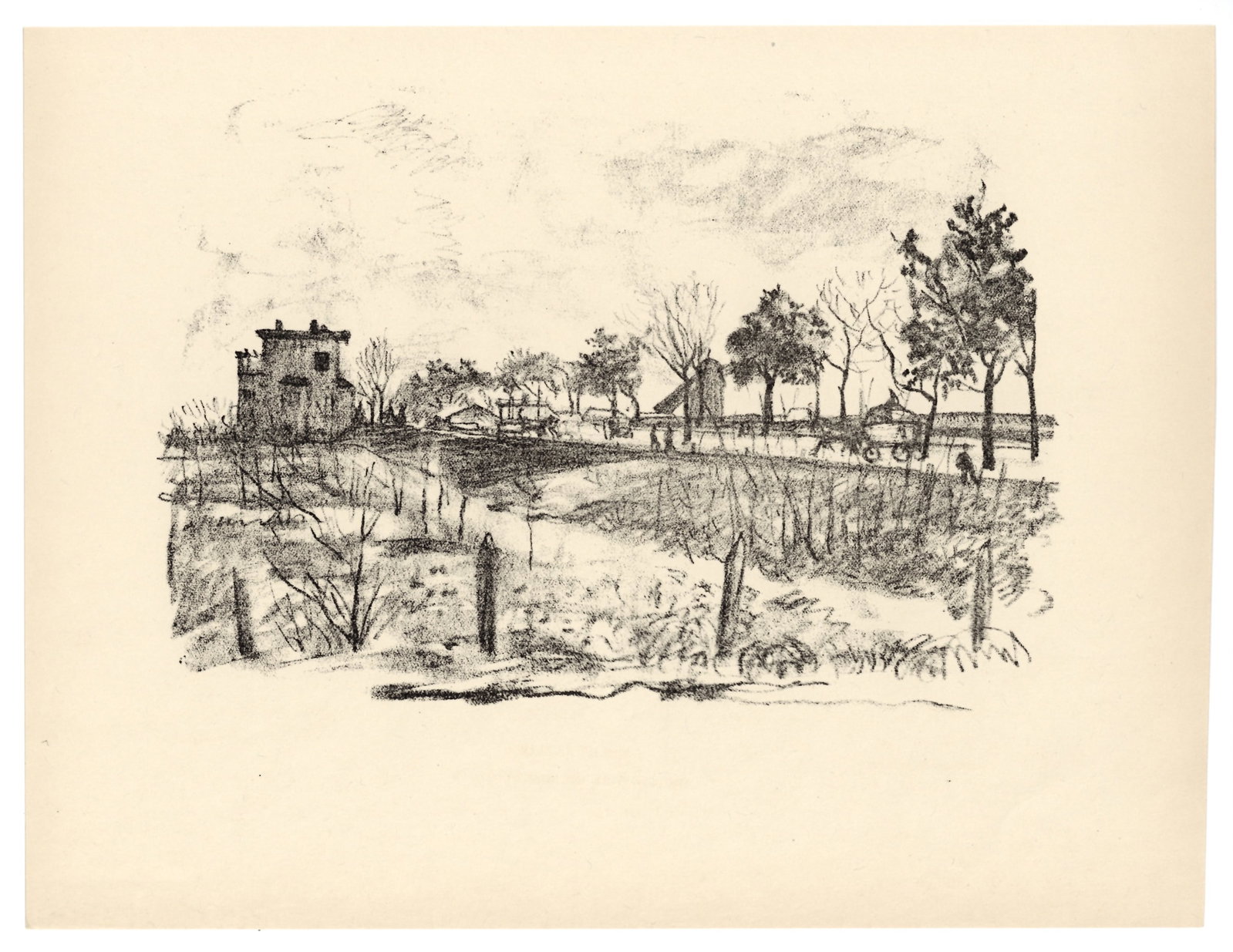 Rudolf Grossmann original lithograph "Zehlendorf" | Berliner Bilder (1 of 1)