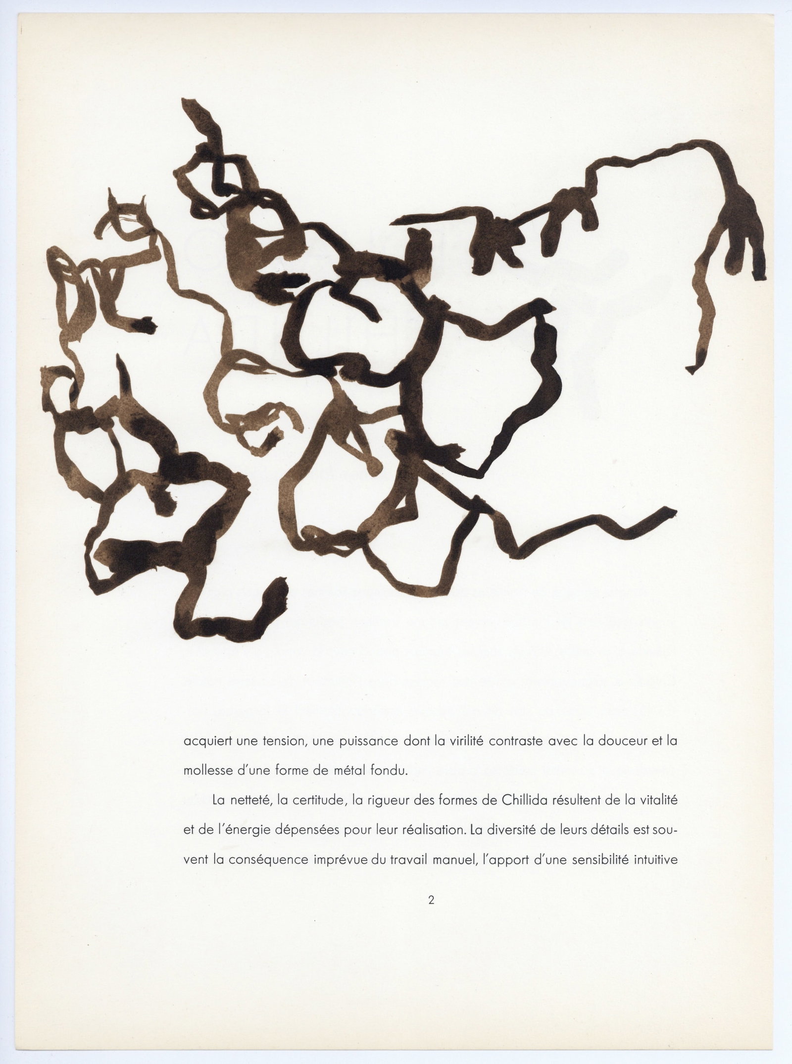 Eduardo Chillida original lithograph, 1961: Title: Eduardo Chillida original lithograph, 1961 Description: Medium: original lithograph. Printed in 1961 for Derrière le Miroir (issue number 124) and published in Paris by Maeght. Image