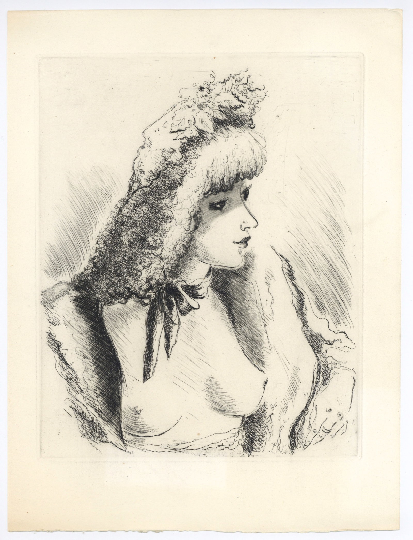 Andre Dignimont original etching: Title: Andre Dignimont original etching Description: Medium: original etching. Printed in 1946 at the atelier Lacouriere on BFK Rives paper and published in a limited edition of 300 for the "Alternanc