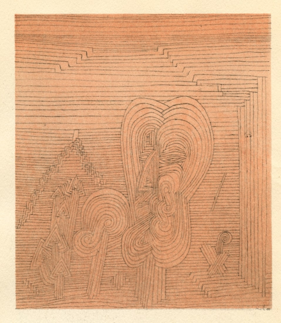Paul Klee pochoir "Trees before the Town" (1 of 1)