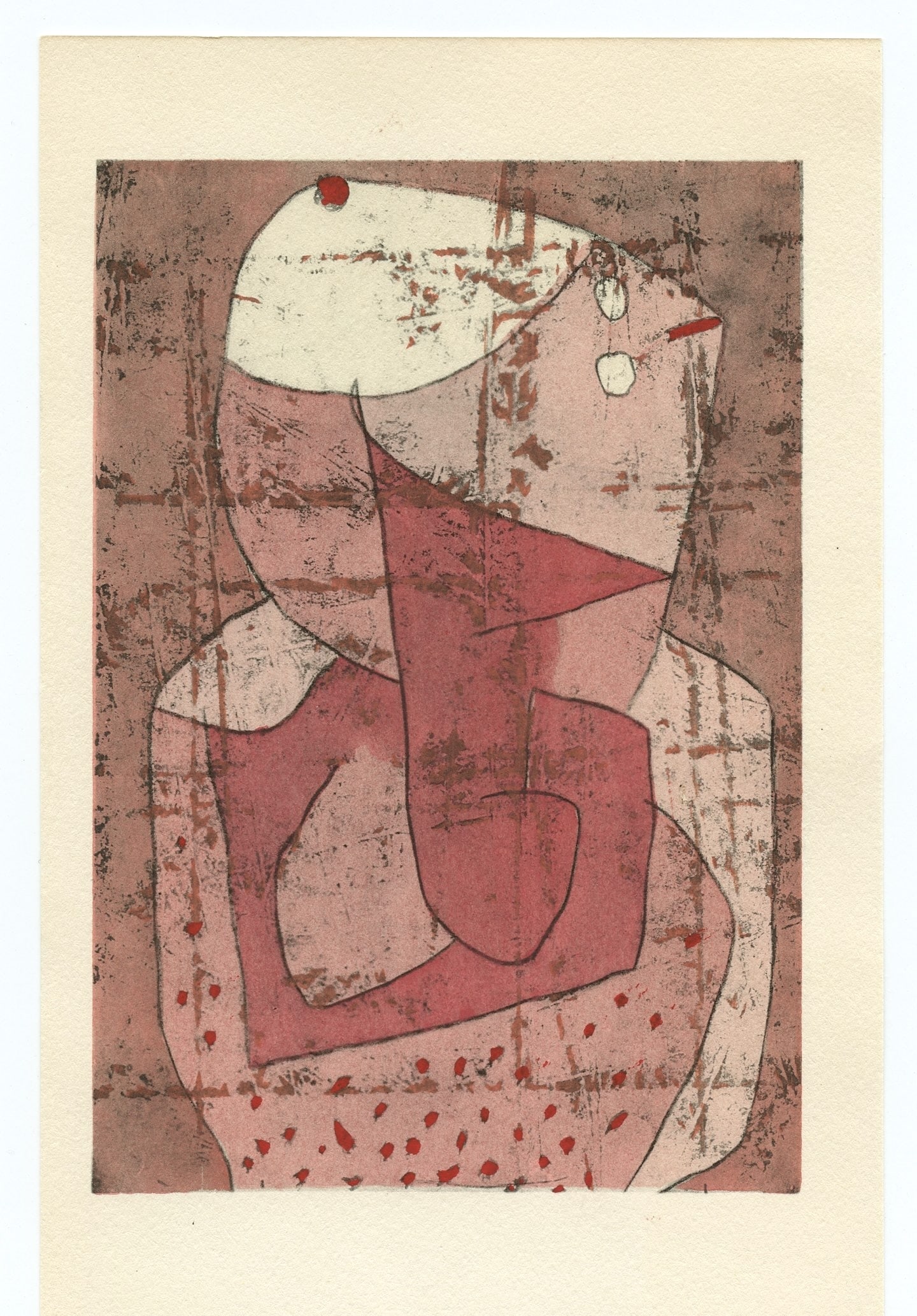 Paul Klee pochoir "Schweizer Clown" Swiss Clown: Title: Paul Klee pochoir "Schweizer Clown" Swiss Clown Description: Medium: pochoir (after the 1940 gouache). Printed in Paris by Daniel Jacomet and published in 1955 by Berggruen. The image measures 