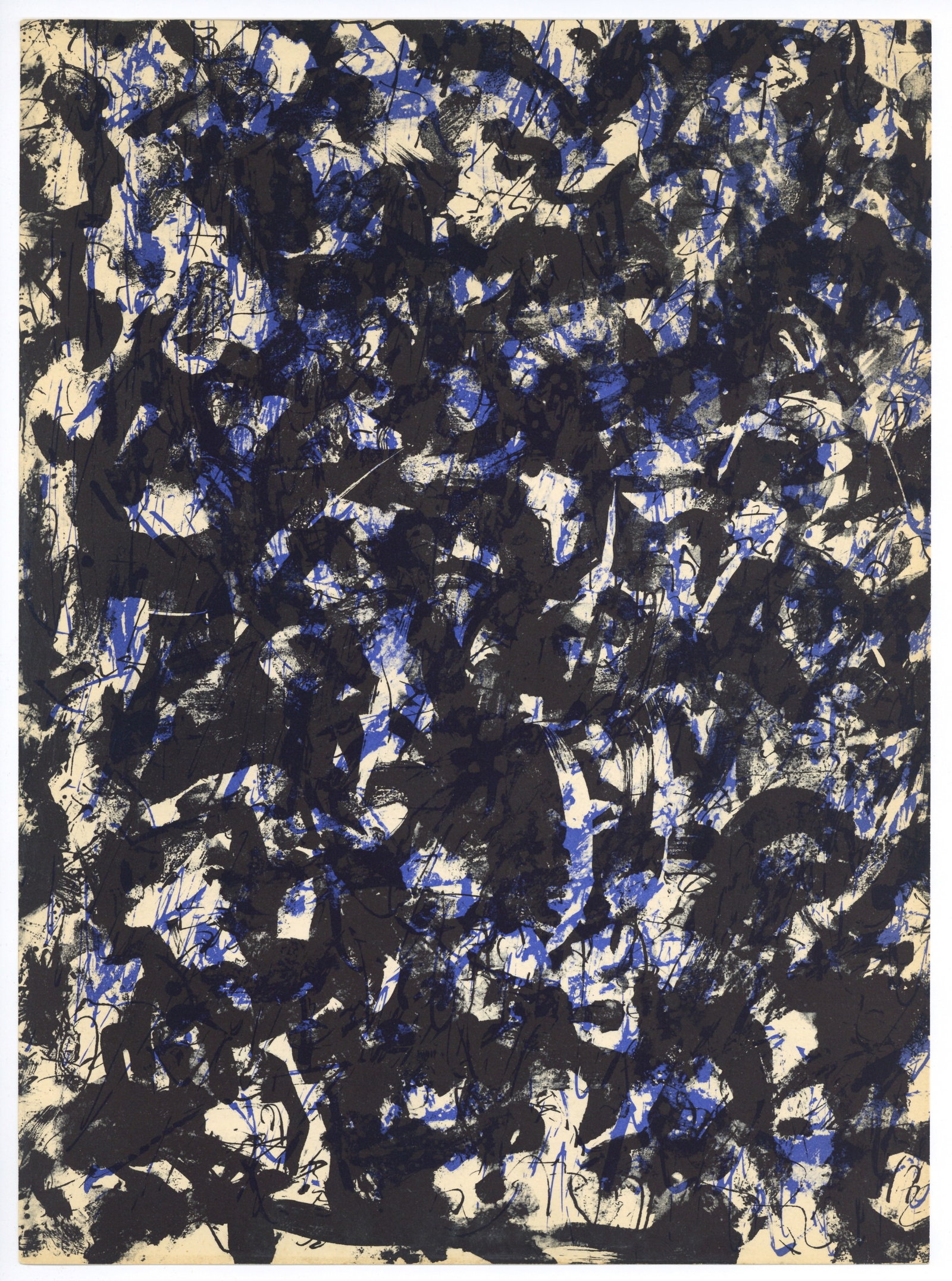 Francois Fiedler original lithograph, 1959: Title: Francois Fiedler original lithograph, 1959 Description: Medium: original lithograph. Printed in 1959 for the back cover of Derriere le Miroir in 1959 (issue no. 116) and published in Paris by