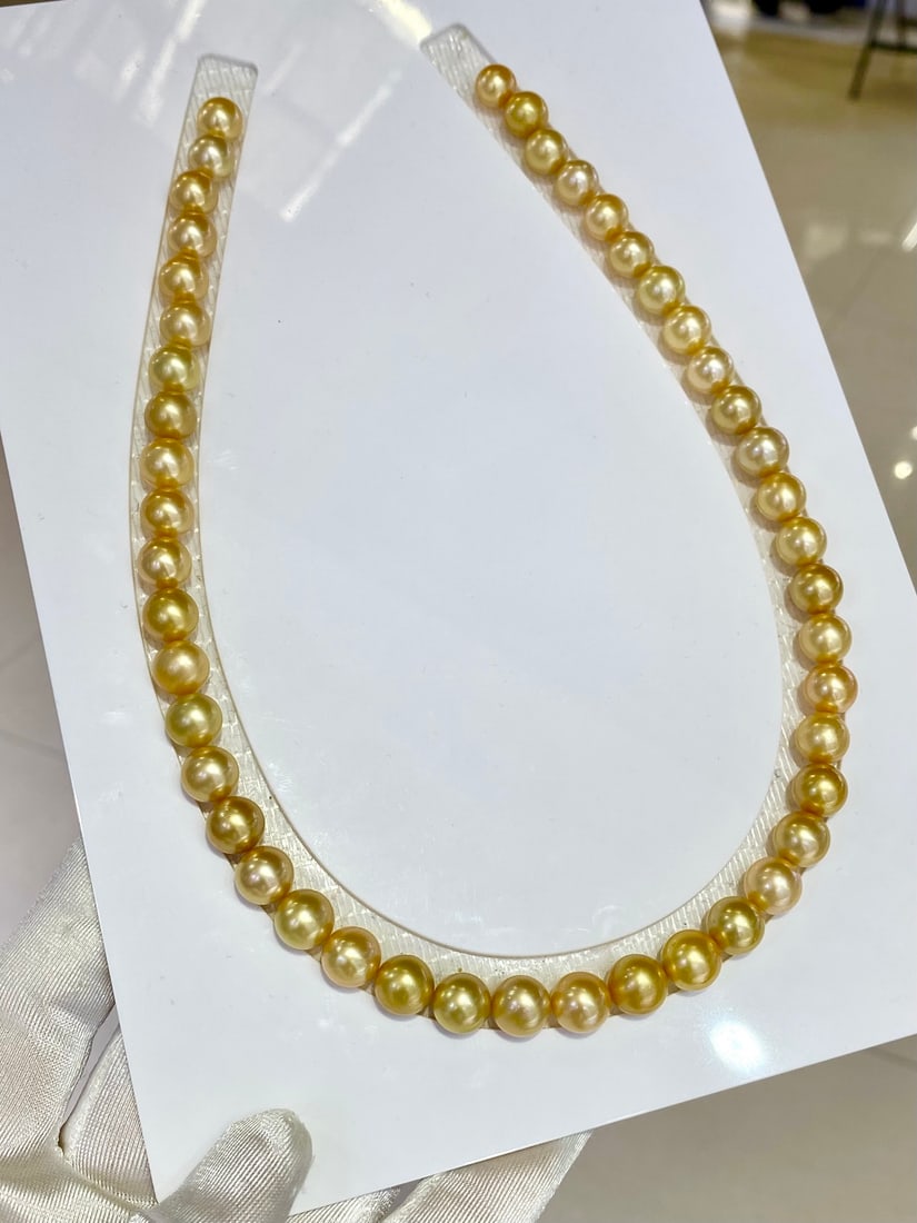 South Sea Golden Pearl Pearl Necklace - 4