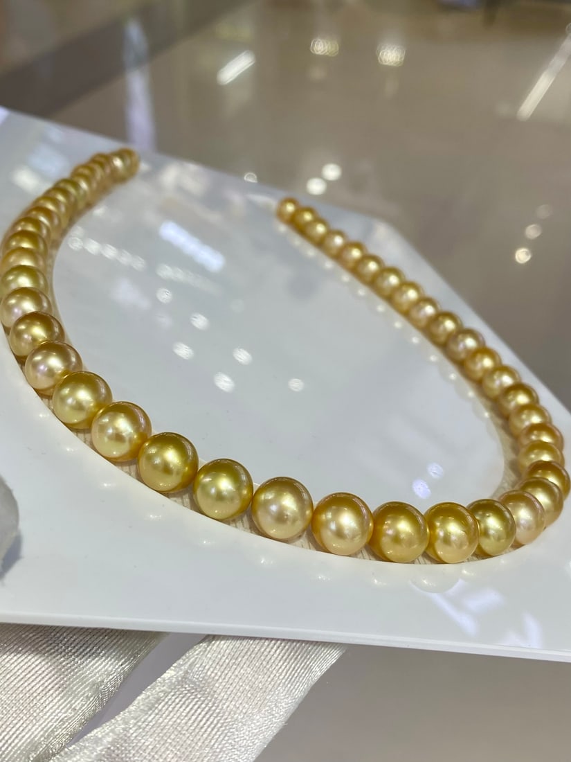 South Sea Golden Pearl Pearl Necklace - 5