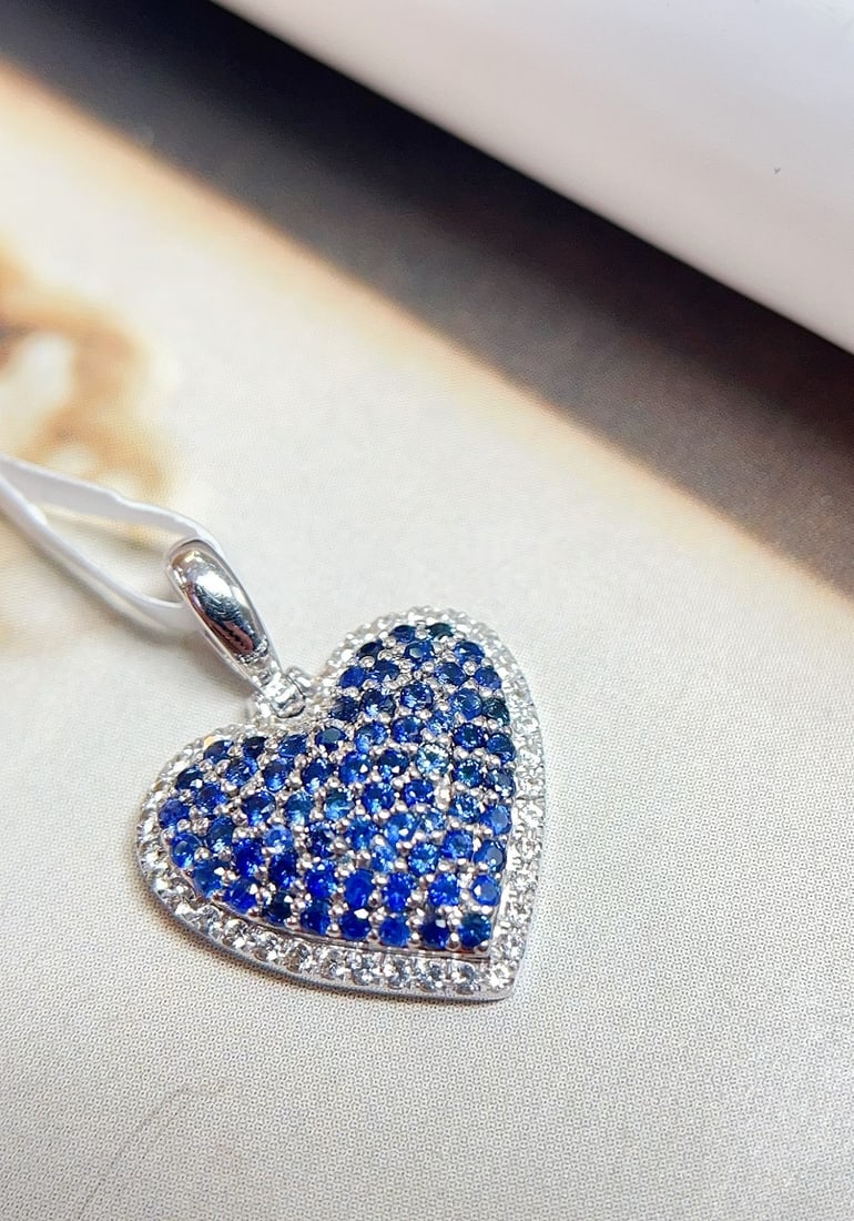 18K Gold Sapphire Pendant (chain not included) - 3