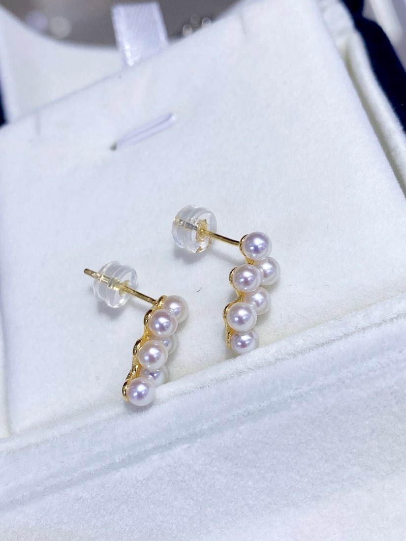 Freshwater pearl earrings - 3
