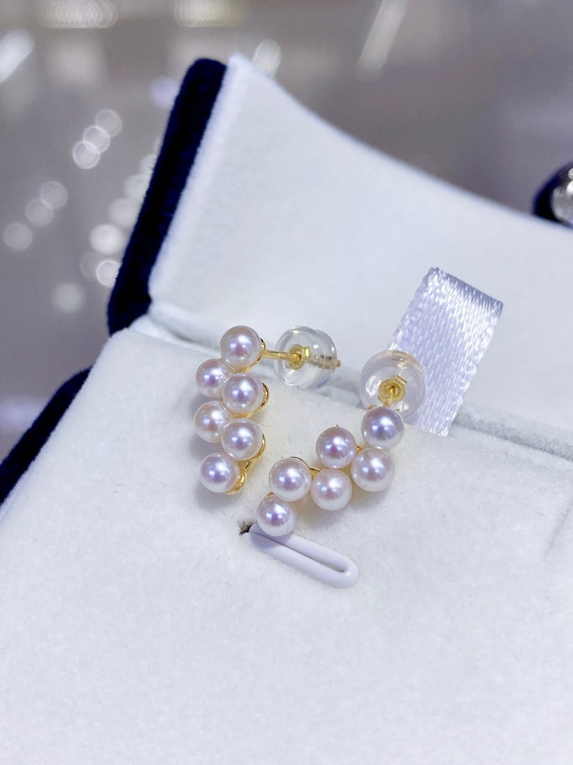 Freshwater pearl earrings - 4