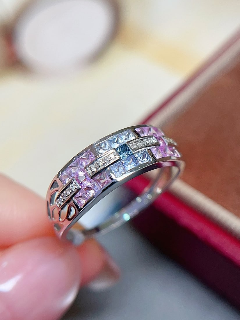 18K gold sapphire ring - 2