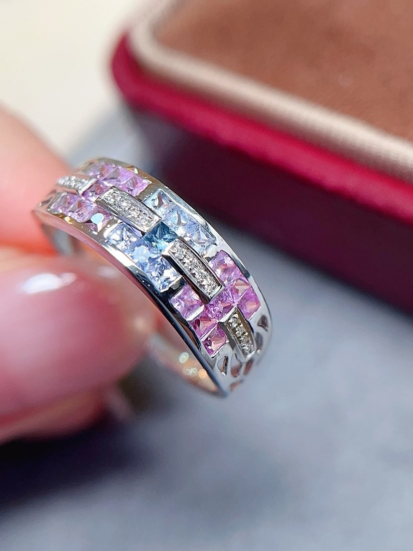 18K gold sapphire ring - 3