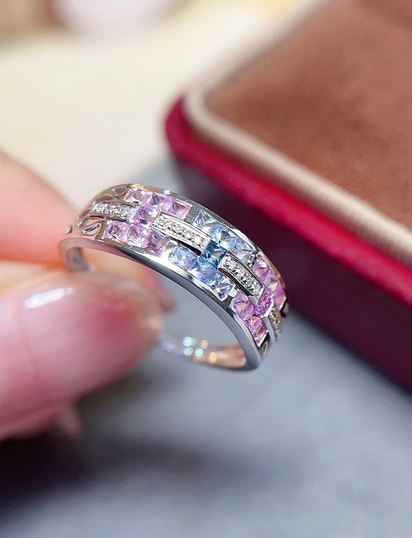 18K gold sapphire ring - 4
