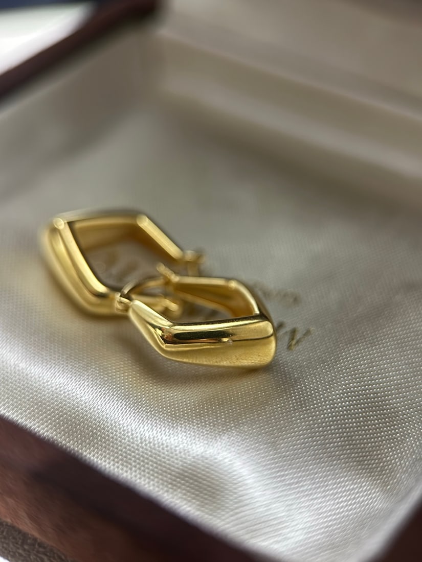 18K gold earrings - 3