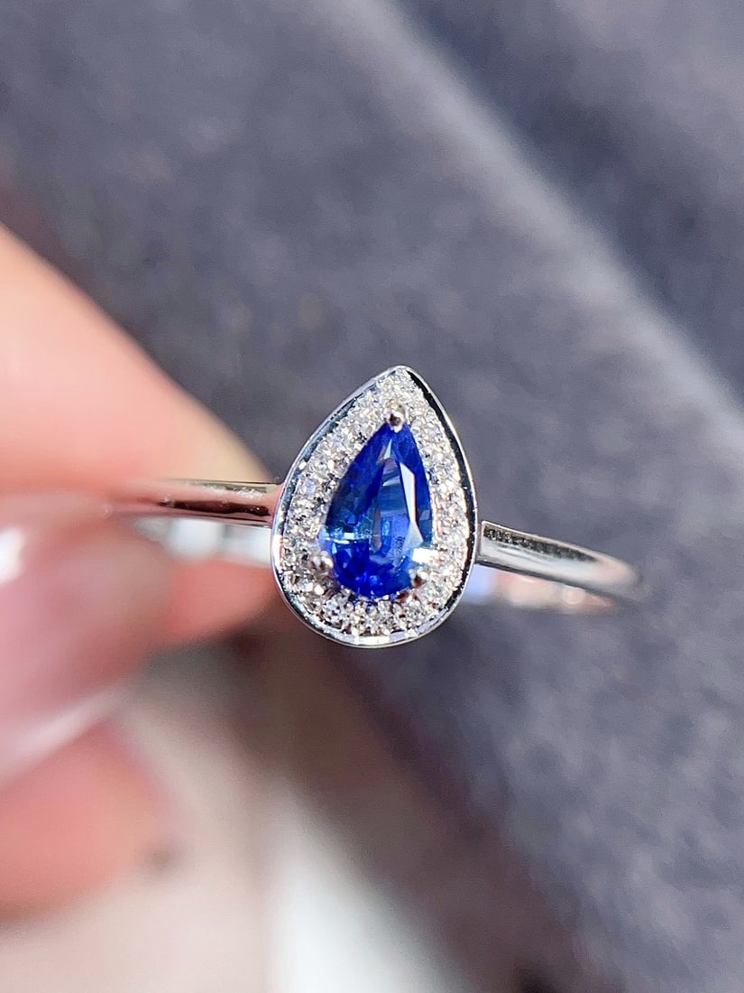 18K gold sapphire ring - 2