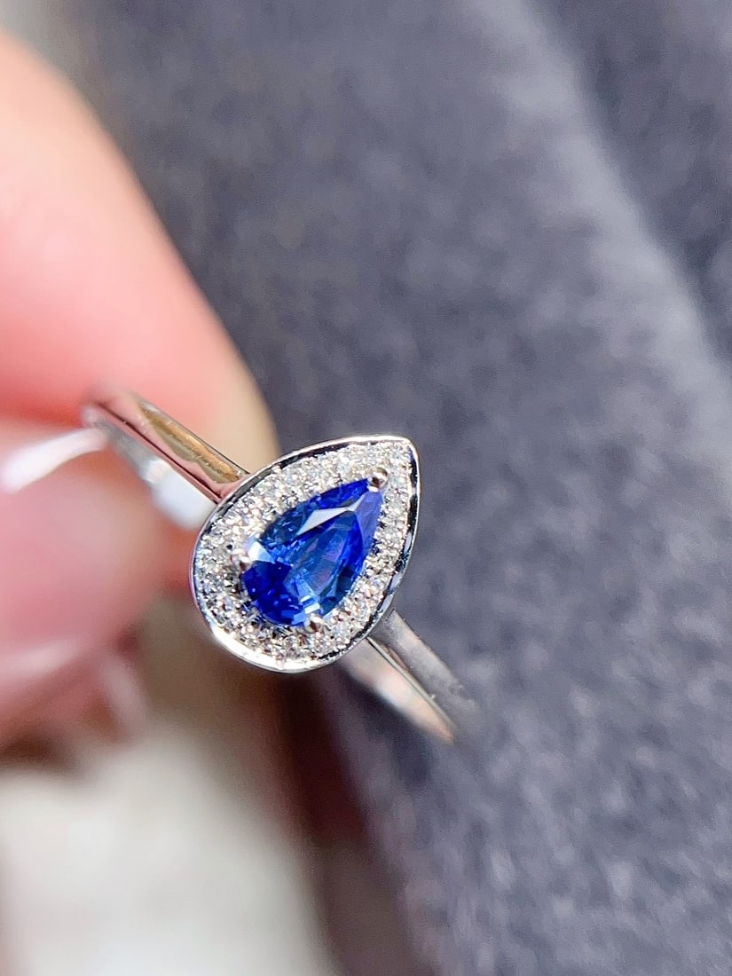 18K gold sapphire ring - 3