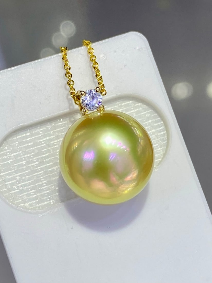 18k South Sea pearl necklace - 4