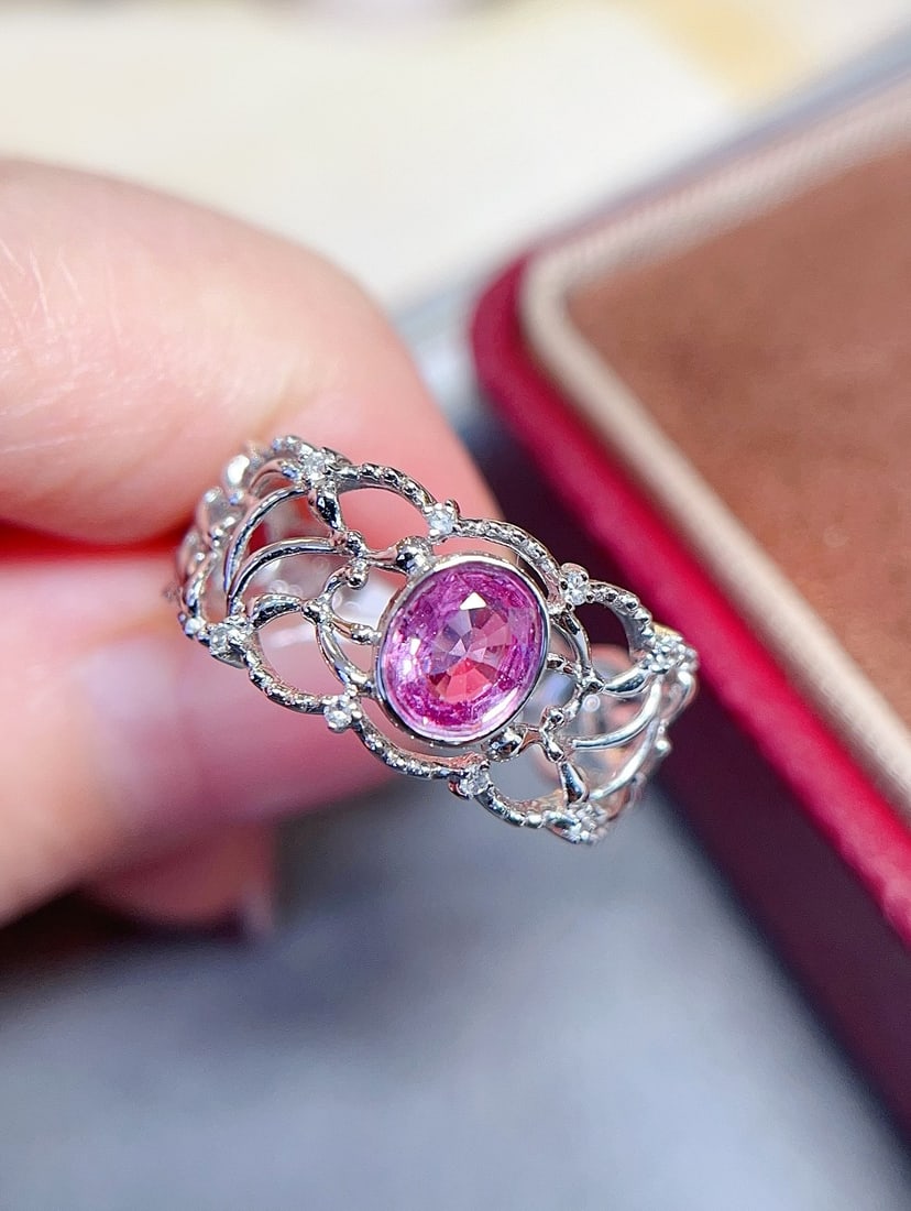 18K gold sapphire ring - 2