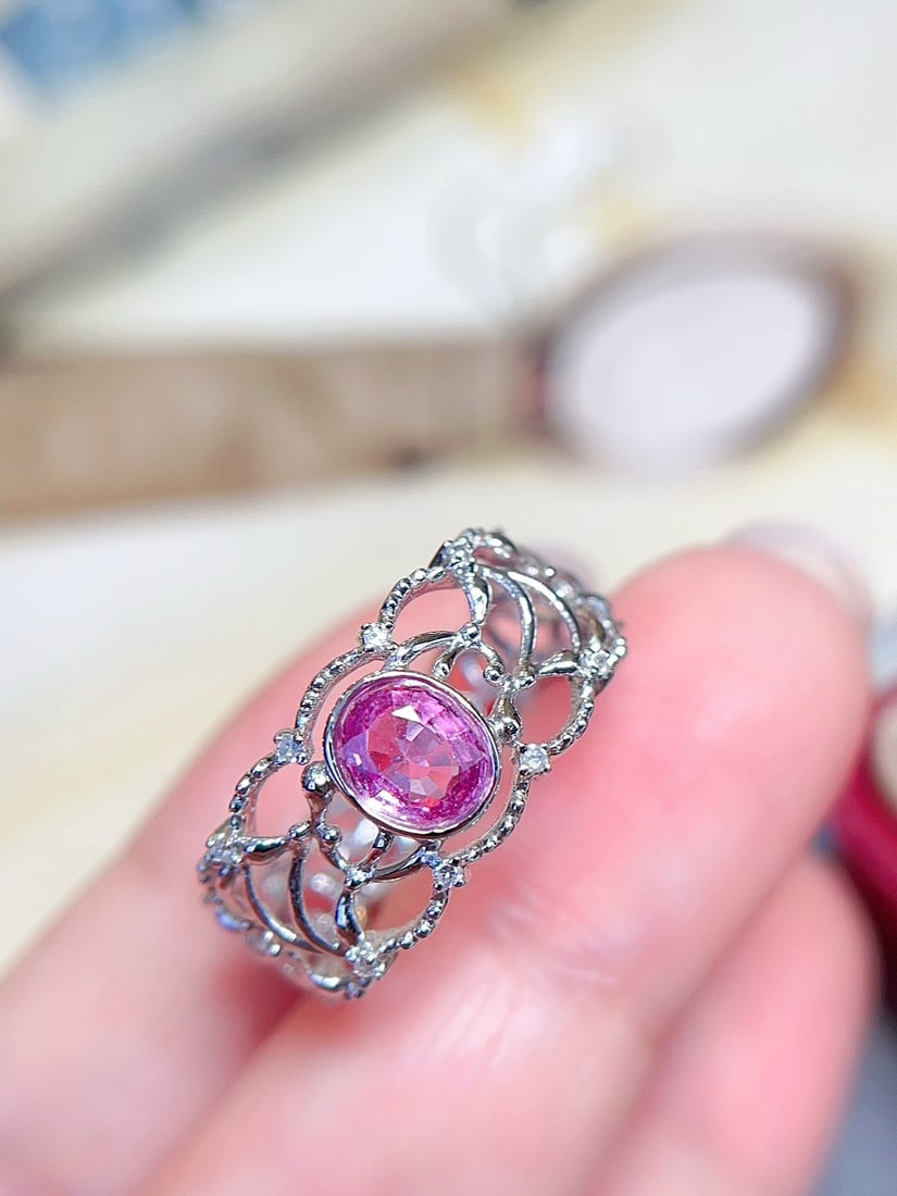18K gold sapphire ring - 4