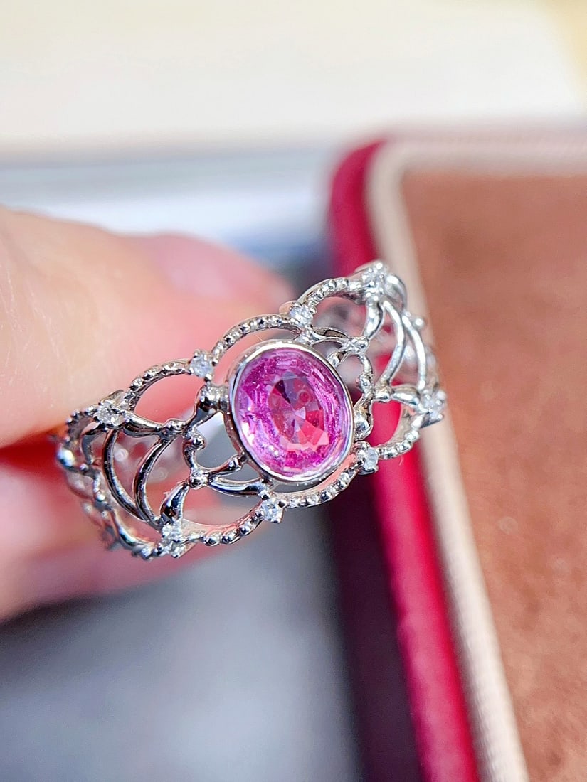 18K gold sapphire ring - 5