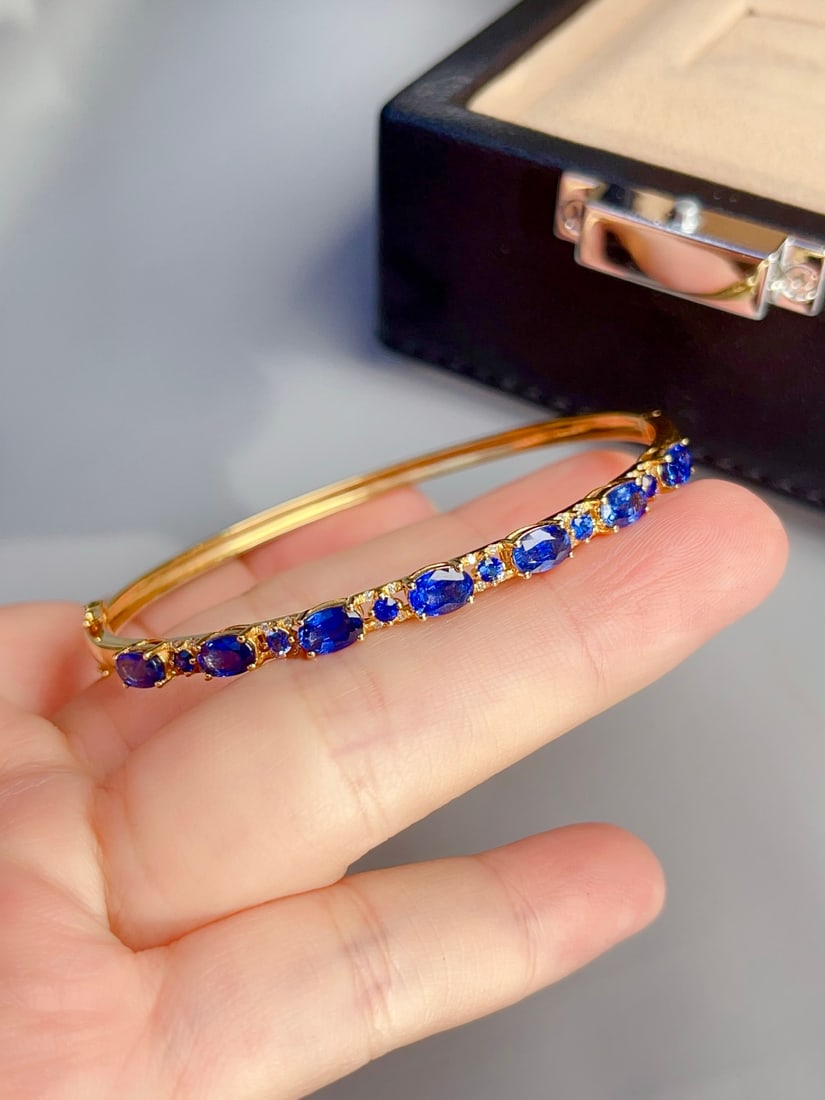 18K gold sapphire bracelet - 2