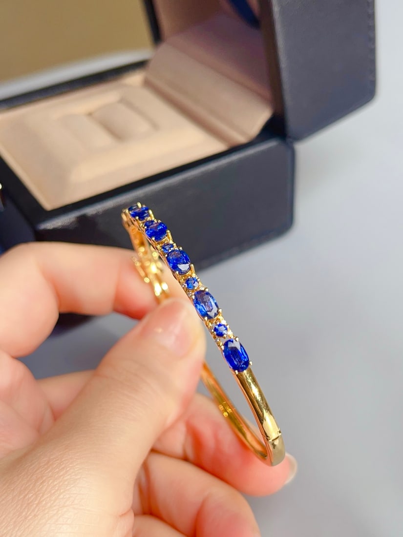 18K gold sapphire bracelet - 3