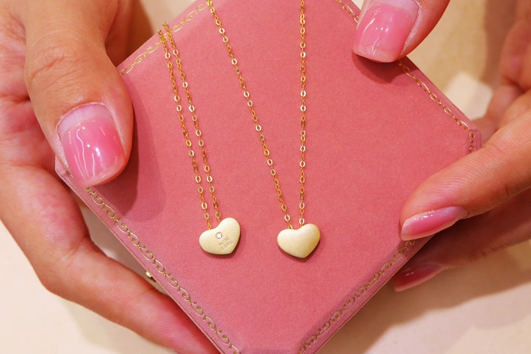 18K Gold Diamond Heart Pendant (chain not included) - 2