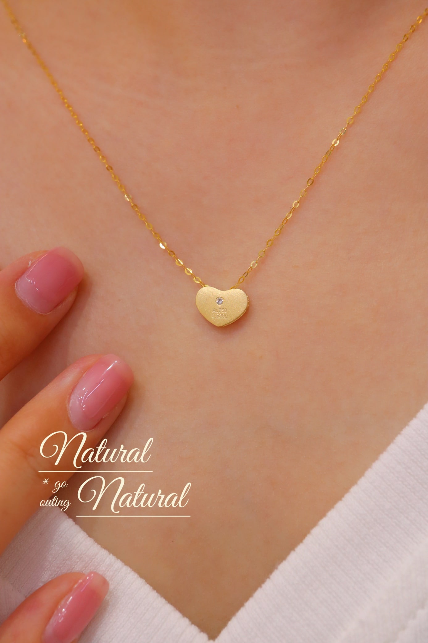 18K Gold Diamond Heart Pendant (chain not included) - 3