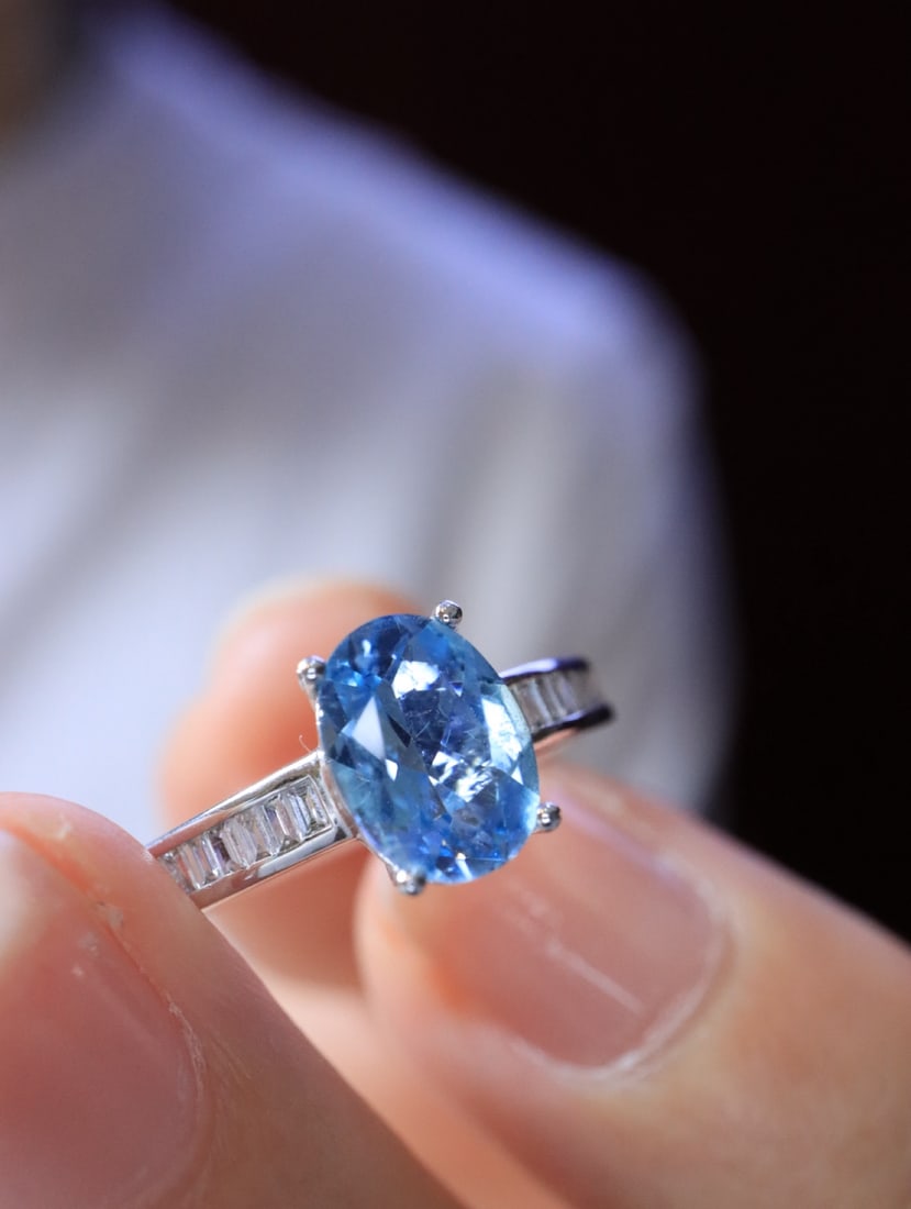 18K gold sapphire ring - 2