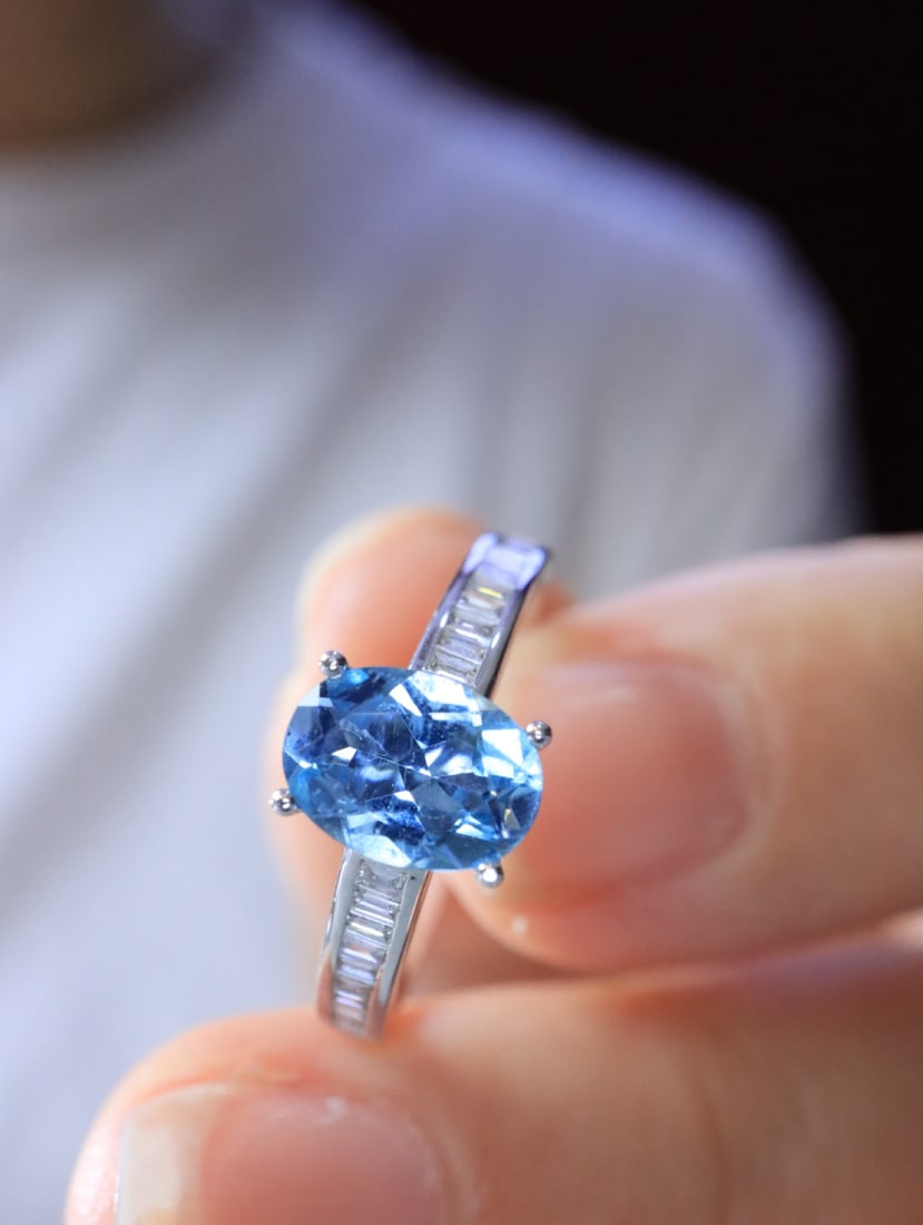 18K gold sapphire ring - 4