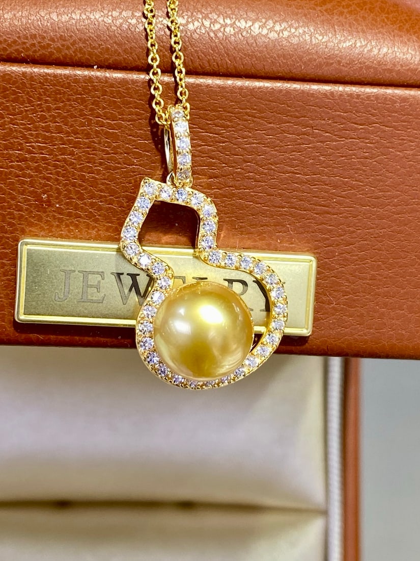 South Sea Golden Pearl Pearl Necklace - 5