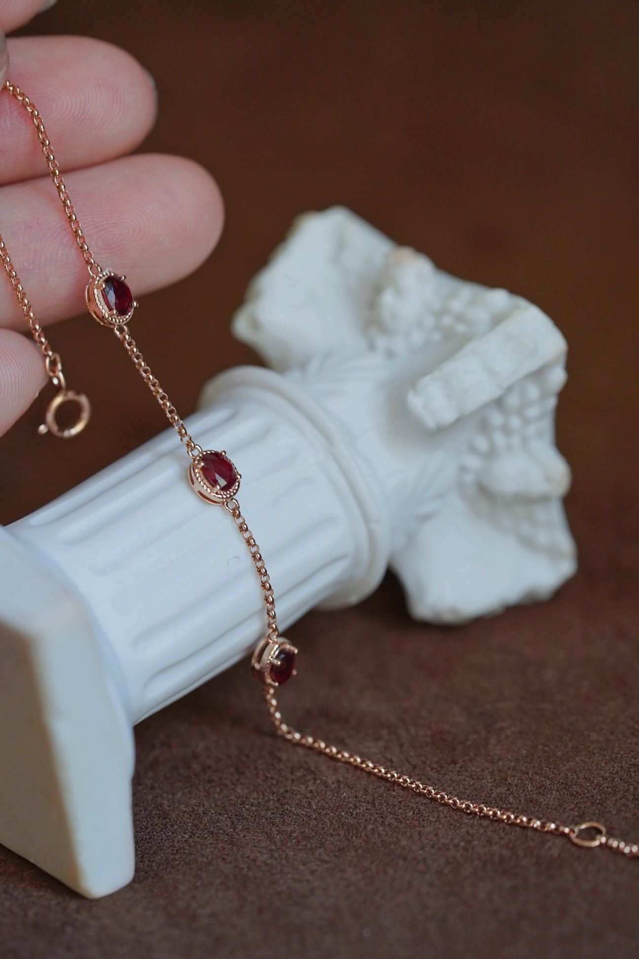 18K Gold Diamond Ruby Bracelet - 2