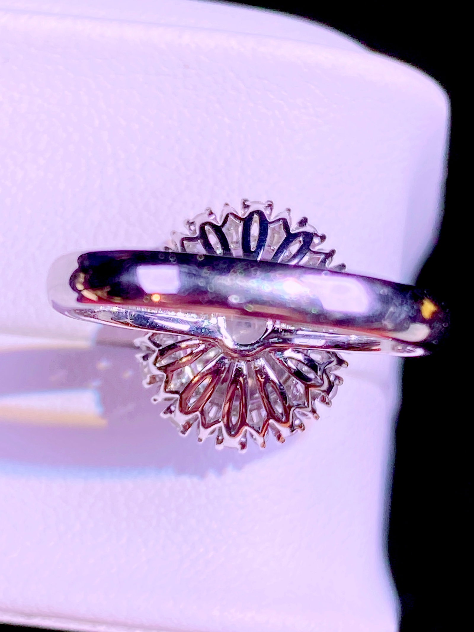 Natural jadeite violet ring - 6