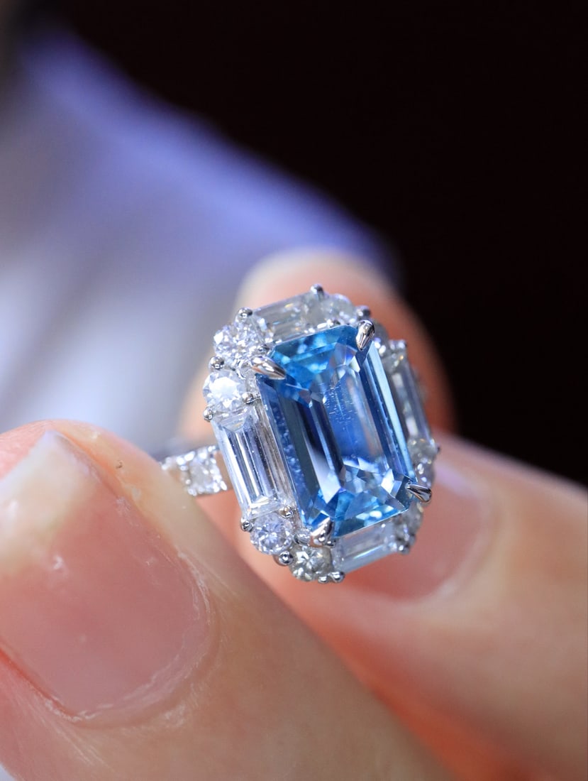 18K gold sapphire ring - 3