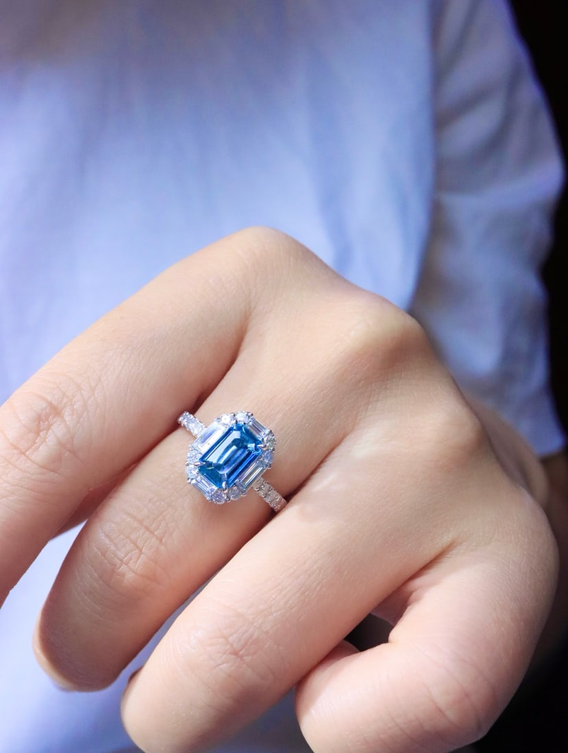18K gold sapphire ring - 6