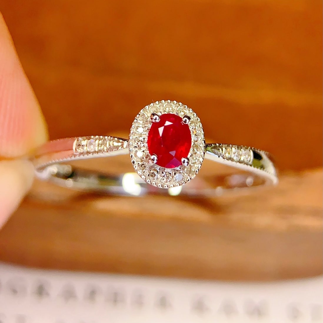 18K Gold Natural Ruby Ring - 5