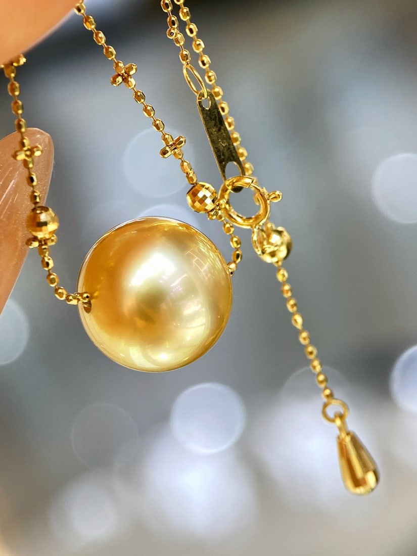 18K gold South Sea pearl necklace - 2