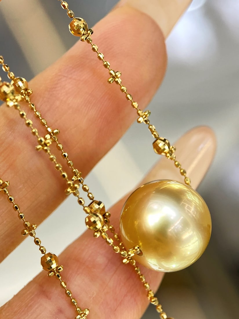 18K gold South Sea pearl necklace - 3