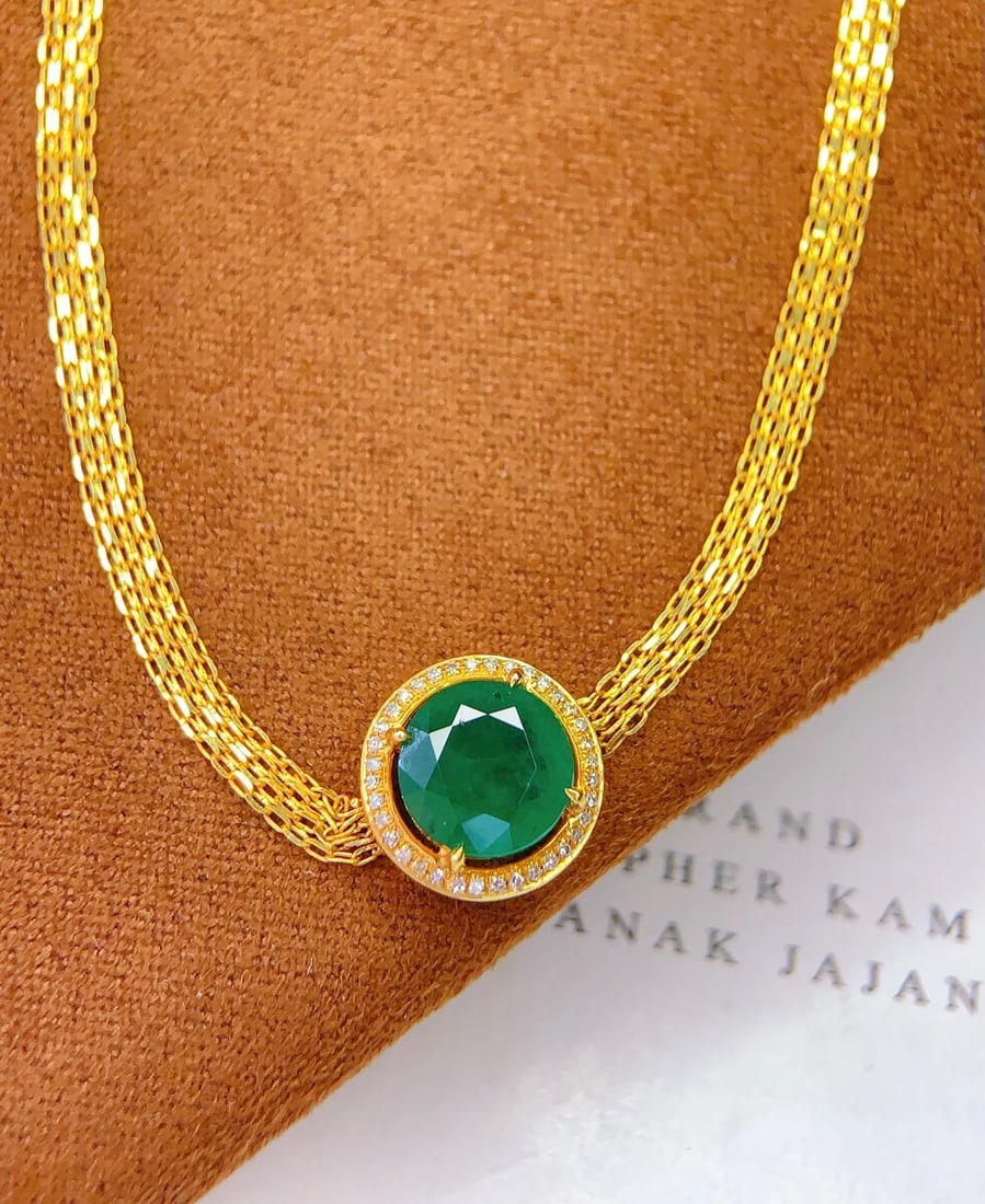 18K gold emerald bracelet - 3