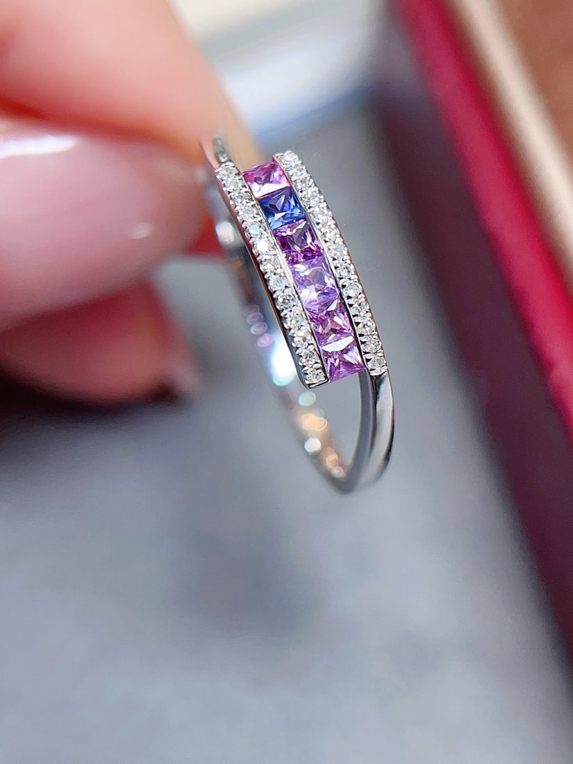 18K gold sapphire ring - 3