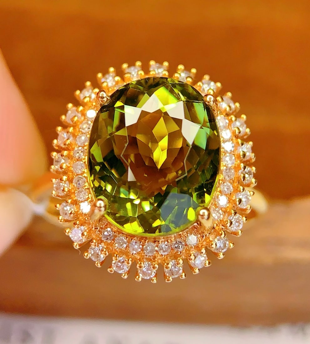 18K Gold Natural Aquamarine Ring - 2