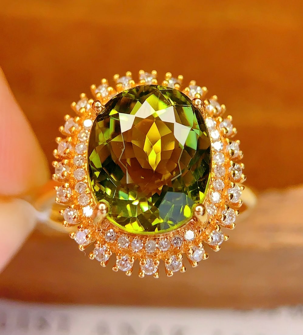 18K Gold Natural Aquamarine Ring - 3