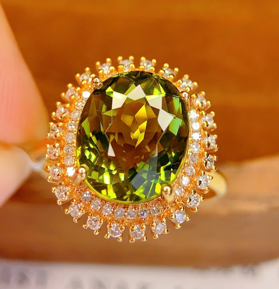 18K Gold Natural Aquamarine Ring - 5