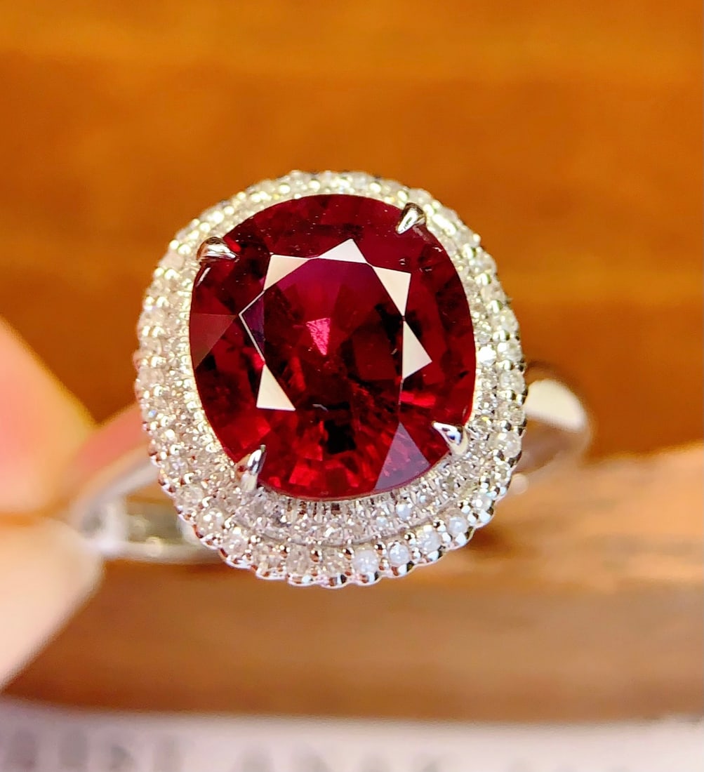 18K gold emerald ring - 3